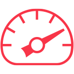 An speedometer icon, representing broadband speed.