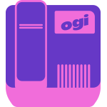 A static landline phone illustrated in purple and pink