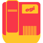 A static landline phone illustrated in red and yellow