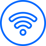 Outline graphic of wifi