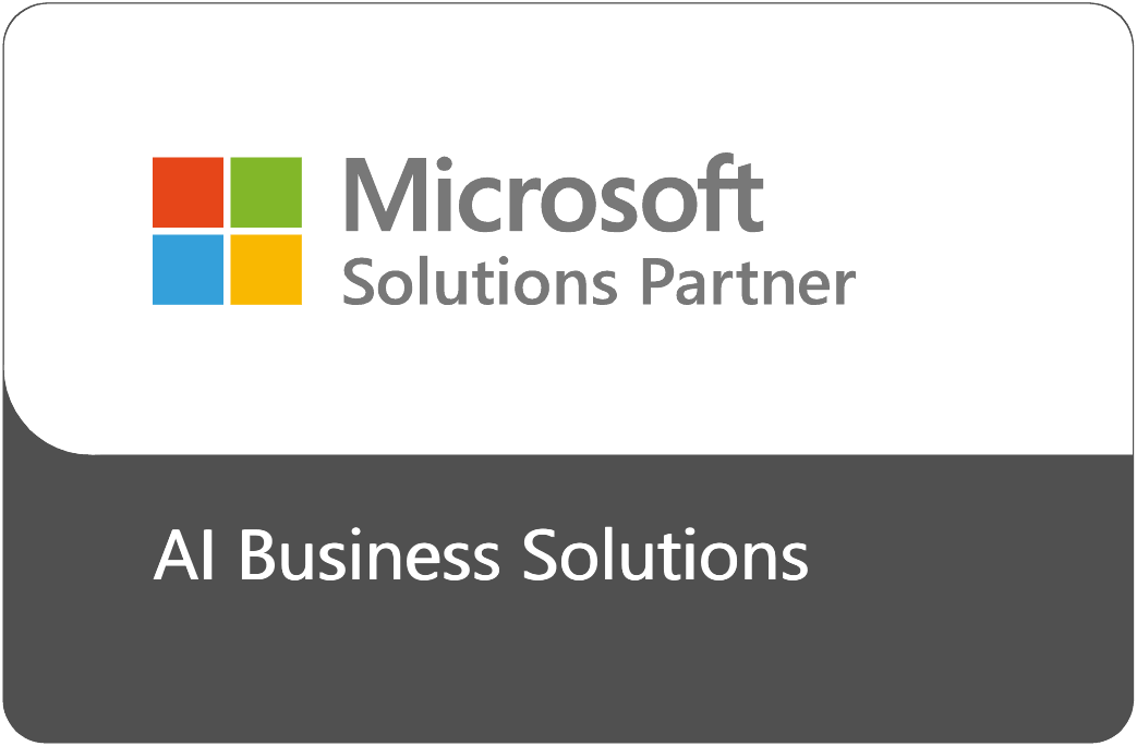 Microsoft Solutions Partner logo. AI Business Solutions.